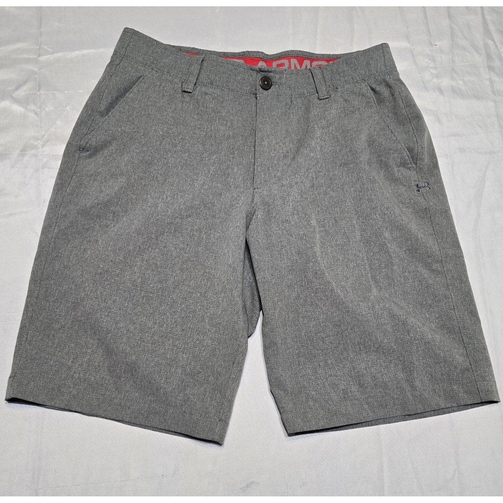 Under Armour UA Mens Heat Gear Golf Shorts‎ 10" Inseam Waist 32" Gray Loose Fit